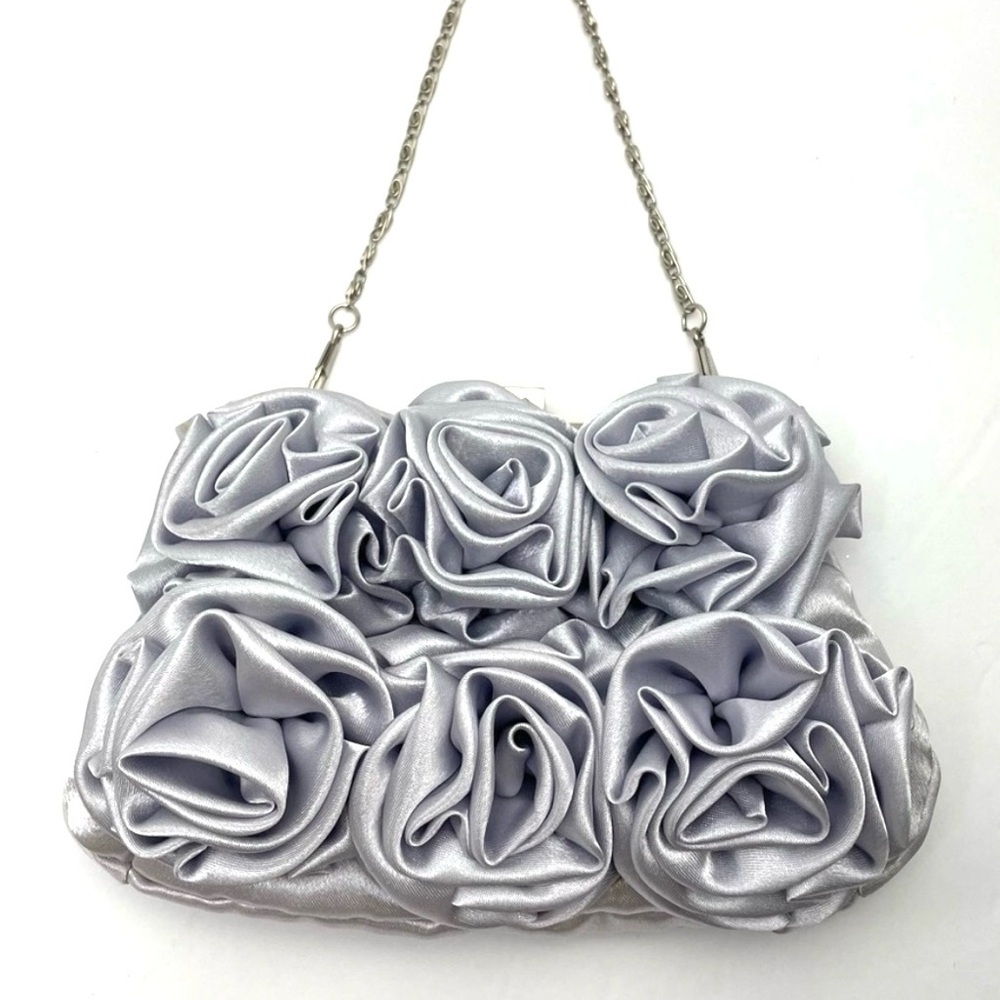 Satin Roses Small Clutch
